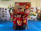 TIN BÀI CÁC HOẠT ĐỘNG GIÁO DỤC CỦA CÁC BÉ CHÀO MỪNG 2-9